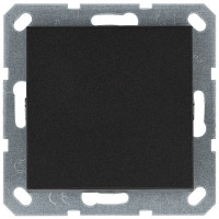 Jasmart Выключатель одноклавишный проходной 10A 250V~ с накладкой, цвет Антрацит