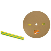 Термоусаживаемая трубка ТУТнг 12//6 желто-зеленая (100 м//ролл) TDM