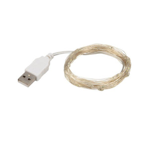 Гирлянда светодиодная Роса 10м 100LED тепл. бел. 1Вт IP20 USB Neon-Night 315-976