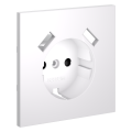 Накладка для розетки с заземлением и защитными шторками, с USB AA, S70 белый матовый