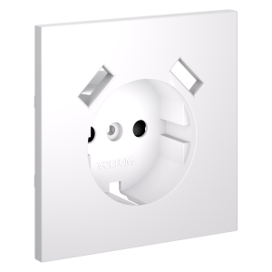 Накладка для розетки с заземлением и защитными шторками, с USB AA, S70 белый матовый