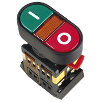 Кнопка APВВ-22N "I-O" d22мм 1НО+1НЗ 240В неон GENERICA BBD10-APBB-K51