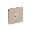 Компьютерная розетка RJ-45 без шторки, кат.5е одинарная, KANT, ванильный марципан