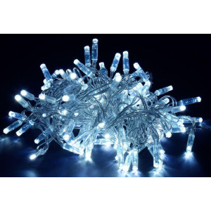 Гирлянда Нить 20м 200LED бел. IP44 провод прозр. 230В с контроллером 8 режимов IEK LGDU111-2-200-20-T-S-44