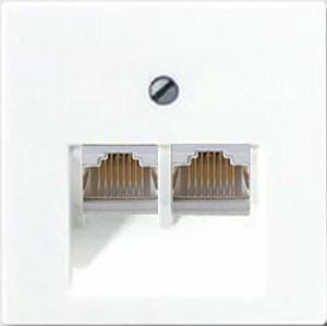 JUNG EcoProfi Белая Розетка комп(RJ45) 2-ая кат 5 (в сборе, без рамки)