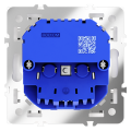 Розетка встраиваемая VOLTUM S70 с заземлением и защитными шторками, 16А, с USB, A+A, (белый матовый)