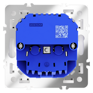 Розетка встраиваемая VOLTUM S70 с заземлением и защитными шторками, 16А, с USB, A+A, (белый матовый)