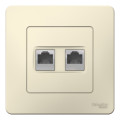 BLANCA С/У РОЗЕТКА двойная компьютерная RJ45, кат.5E, МОЛОЧНЫЙ BLNIS045452