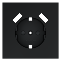Накладка для розетки с заземлением и защитными шторками, с USB A+A, S70 (графит)