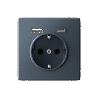 ARTGALLERY РОЗЕТКА 16А с 2 USB A+C, 5В/2,4А/3,0А, 2х5В/1,5А, механизм, ГРИФЕЛЬ GAL000732