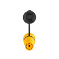 Розетка переносная с крышкой каучук 2P+PE 250V 16А IP54 желтая DYNEL