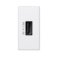 Simon Connect Белый Зарядное устройство USB, К45, узкий модуль, 5 В, 1,5А