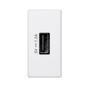 Simon Connect Белый Зарядное устройство USB, К45, узкий модуль, 5 В, 1,5А