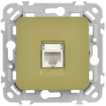 FLITE Розетка компьютерная RJ45 категория 5Е UTP РК5е-1-0-ФлО оливковый IEK