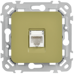 FLITE Розетка компьютерная RJ45 категория 5Е UTP РК5е-1-0-ФлО оливковый IEK
