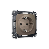 MO637010 Комплект механизма электрической розетки OMEGA Темная бронза матовый сз с шторками QUANT OP6370, VM141 AMBRELLA VOLT