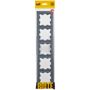 BRITE Рамка 5-местная РУ-5-БрМ маренго IEK