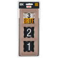 BRITE Рамка 3-местная РУ-3-2-Бр стекло дымчатый RE IEK