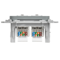 FLITE Розетка 2-местная компьютерная RJ45 категория 5Е UTP РК5е-2-0-ФлС серый IEK