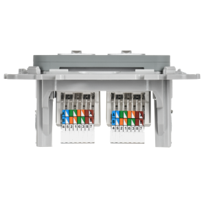 FLITE Розетка 2-местная компьютерная RJ45 категория 5Е UTP РК5е-2-0-ФлС серый IEK