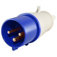 Вилка 013 2Р+РЕ 16А 220В IP44 TDM