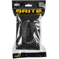 BRITE Розетка 2-местная с заземлением без защитных шторок 16А безвинтовое крепление в сборе РС22-3-БрЧ черный IEK