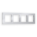 AF550104 Рамка ALFA Platos Серебро Металл шлифованный 4-ая AMBRELLA VOLT