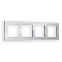 AF550104 Рамка ALFA Platos Серебро Металл шлифованный 4-ая AMBRELLA VOLT