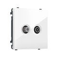 MS113310 Комплект механизма розетки TV оконечной + SAT SIGMA Белый глянец 5-862MHz 3.5dB/950-2150MHz 3.8dB QUANT PRO (SP1133, PR217)