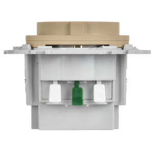 FLITE Розетка 1-местная с заземлением с защитными шторками 16А с USB A+C 20Вт безвинтовое крепление РСЮшс11-1-ФлХ хаки IEK