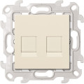 Simon 24 Слоновая кость Розетка для передачи данных 2xRJ45 Cat.6 UTP