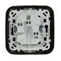 FLITE Розетка 2-местная с заземлением с защитными шторками 16А в сборе РСш12-0-А-ФлЧ черный IEK