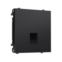 MS812030 Комплект механизма телефонной розетки SIGMA Черный матовый RJ-11 (4P4C) с/ш QUANT PRO (SP8120, PR190)