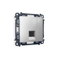 MA412010 Комплект механизма компьютерной розетки ALFA Серебро глянец RJ-458P8C CAT6 с шторкой QUANT AP4120, VM188 AMBRELLA VOLT