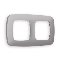 OF140502 Рамка OMEGA Ecta Сталь матовый 2-ая AMBRELLA VOLT