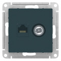 ATLASDESIGN РОЗЕТКА двойная ТВ + компьютерная RJ45 кат. 5e, механизм, ИЗУМРУД ATN000889