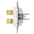 SKANDY Аудиорозетка 4-местная SK-A01W арктический белый IEK