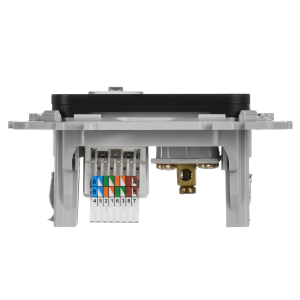 FLITE Розетка 2-местная RJ45/TV категория 5Е UTP РКТВ5е-2-0-ФлЧ черный IEK