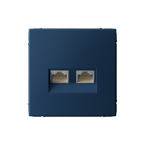 ARTGALLERY РОЗЕТКА двойная компьютерная RJ45+RJ45, кат. 5е, механизм, АКВАМАРИН GAL001185