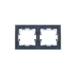 BRITE Рамка 2-местная IP44 РУ-2-БрС-44 сталь IEK