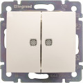 Механизм переключателя проходного 2-кл. СП Legrand Valena 10А IP31 250В с подсветкой 774212