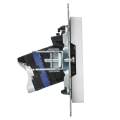 BRITE Розетка компьютерная двойная RJ45 кат.6 РК11-2-БрАБ арктический белый IEK