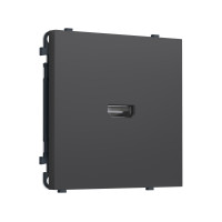 MS914030 Комплект механизма розетки HDMI 2.1 SIGMA Графит Мягкое касание 30V/900MS 4K-120HZ 8K-60Hz QUANT PRO (SP9140, PR223)
