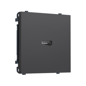 MS914030 Комплект механизма розетки HDMI 2.1 SIGMA Графит Мягкое касание 30V/900MS 4K-120HZ 8K-60Hz QUANT PRO (SP9140, PR223)