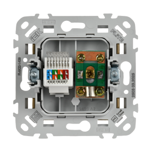 FLITE Розетка 2-местная RJ45/TV категория 5Е UTP РКТВ5е-2-0-ФлХ хаки IEK
