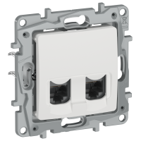 IEKETIKA Розетка компьютерная двойная RJ45 категория 6 UTP 6710541 молочный IEK