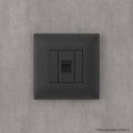 Розетка компьютерная 1-м СП Avanti Черный матовый RJ45 кат.6 без шторок механизм DKC 4412693
