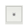 Компьютерная розетка RJ-45 без шторки, кат.5е одинарная, KANT, белый песок