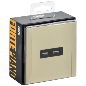 FORTE&PIANO Розетка USB A+A 3,1А FP849M металл слоновая кость IEK