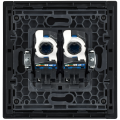 FORTE&PIANO Розетка компьютерная двойная RJ45 кат.6 FP834M металл слоновая кость IEK